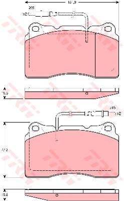 TRW Cotec Brake Pad Set Front GDB1431