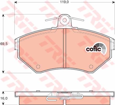 TRW Cotec Brake Pad Set GDB1437