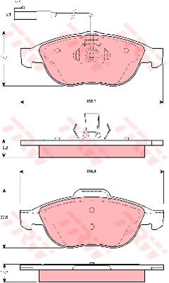 TRW Cotec Brake Pad Set GDB1444