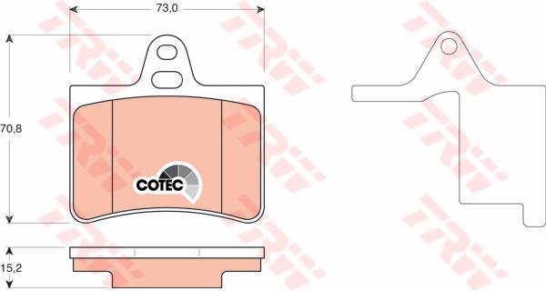TRW Cotec Brake Pad Set Rear GDB1450