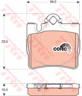 TRW Cotec Brake Pad Set Front GDB1455