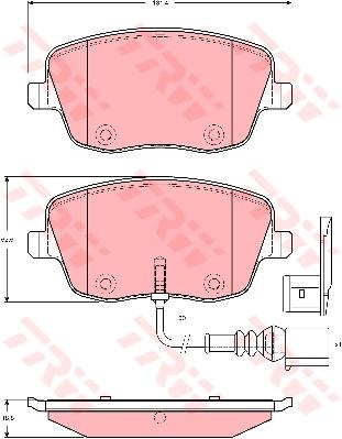 TRW Cotec Brake Pad Set Front GDB1472