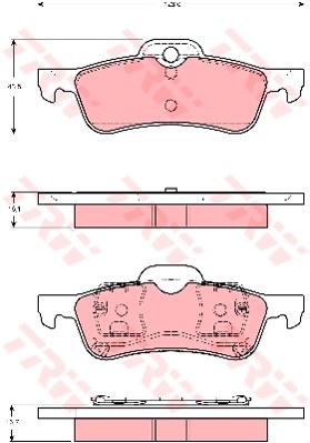 TRW Cotec Brake Pad Set Rear GDB1477