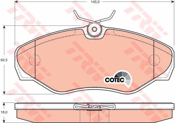 TRW Cotec Brake Pad Set GDB1478