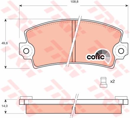 TRW Cotec Brake Pad Set GDB148