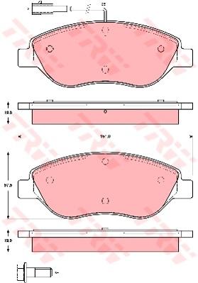 TRW Cotec Brake Pad Set Front GDB1484