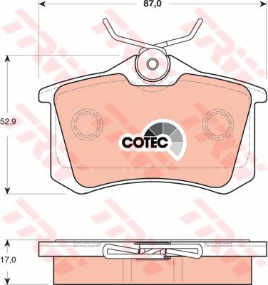 TRW Cotec Brake Pad Set Front GDB1504