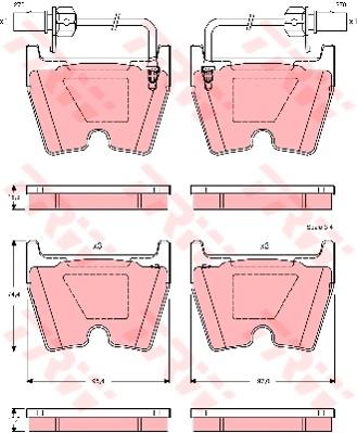 TRW Cotec Brake Pad Set Front GDB1507