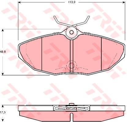TRW Cotec Brake Pad Set Rear GDB1511