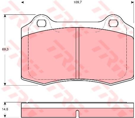 TRW Cotec Brake Pad Set Front GDB1513