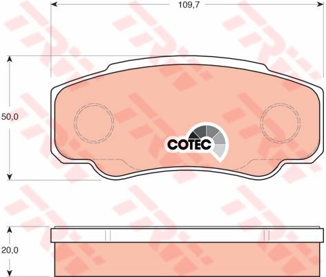 TRW Cotec Brake Pad Set Rear GDB1521