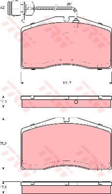 TRW Cotec Brake Pad Set GDB1523