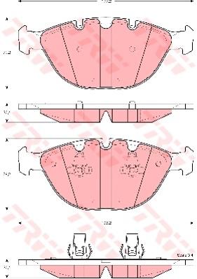 TRW Cotec Brake Pad Set Front GDB1529