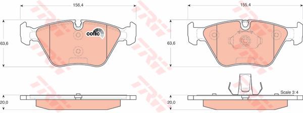 TRW Cotec Brake Pad Set GDB1531