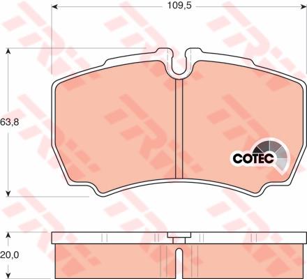 TRW Cotec Brake Pad Set GDB1535
