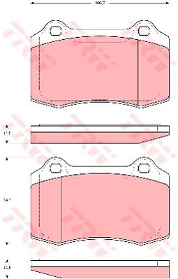 TRW Cotec Brake Pad Set GDB1537