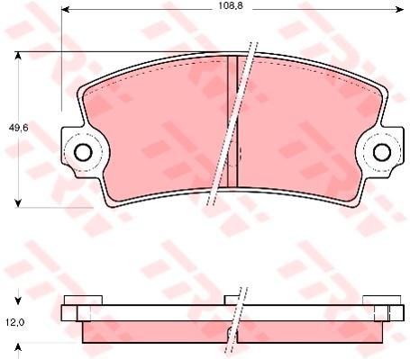 TRW Cotec Brake Pad Set Rear GDB155