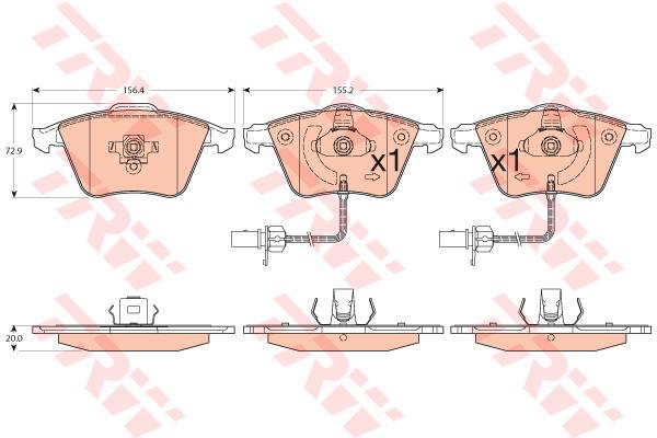 TRW Cotec Brake Pad Set GDB1554