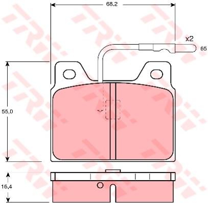 TRW Cotec Brake Pad Set Rear GDB156