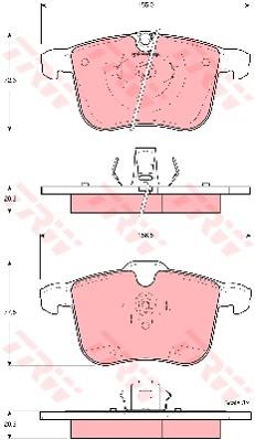 TRW Cotec Brake Pad Set Front GDB1567