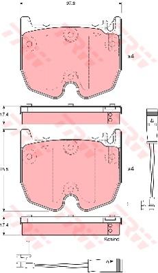 TRW Cotec Brake Pad Set GDB1599