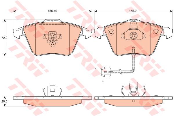 TRW Cotec Brake Pad Set GDB1617