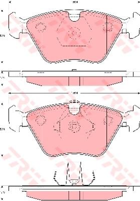 TRW Cotec Brake Pad Set GDB1619