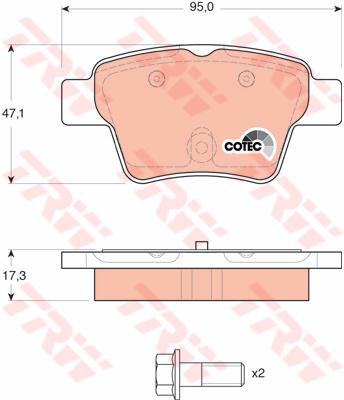 TRW Cotec Brake Pad Set GDB1620