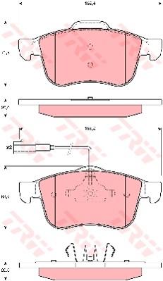 TRW Cotec Brake Pad Set GDB1647