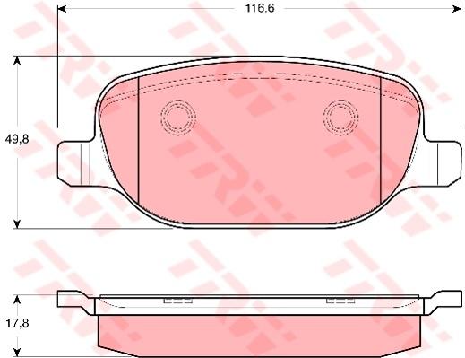 TRW Cotec Brake Pad Set GDB1649