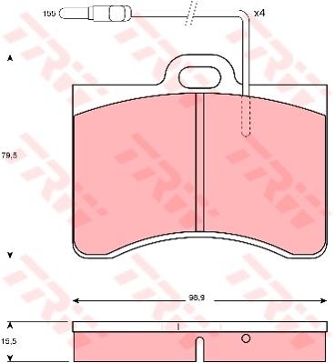 TRW Cotec Brake Pad Set Front GDB165