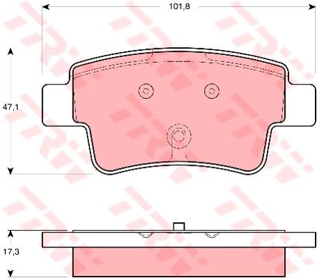 TRW Cotec Brake Pad Set Rear GDB1656