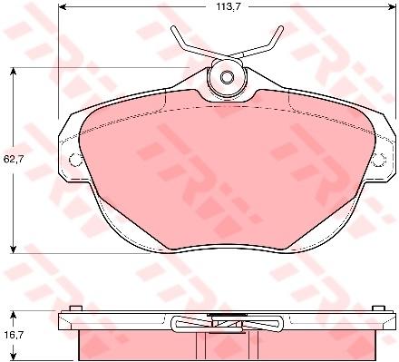 TRW Cotec Brake Pad Set Front GDB1664