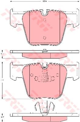 TRW Cotec Brake Pad Set Front GDB1674