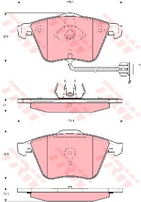 TRW Cotec Brake Pad Set Rear GDB1689