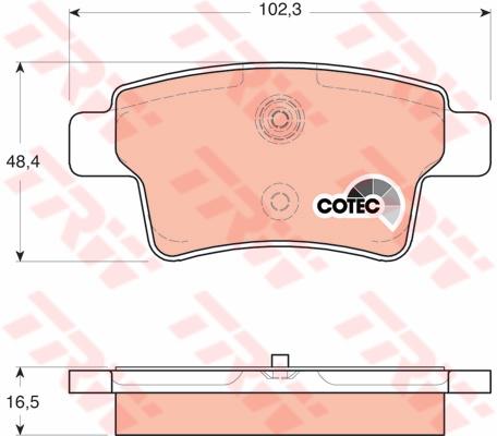 TRW Cotec Brake Pad Set Rear GDB1692