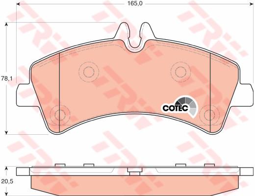 TRW Cotec Brake Pad Set GDB1699