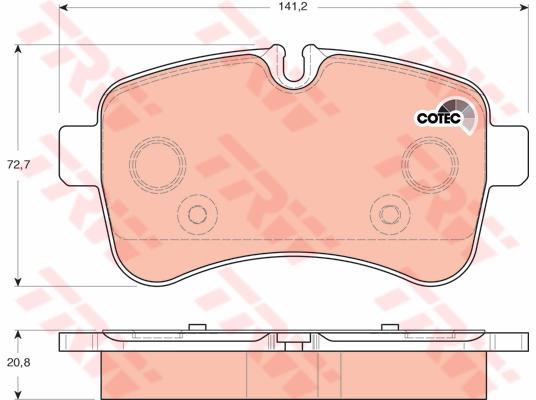 TRW Cotec Brake Pad Set Front GDB1748