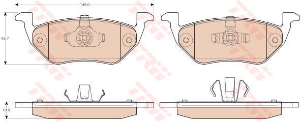 TRW Cotec Brake Pad Set Front GDB1754