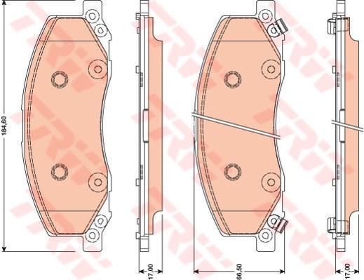 TRW Cotec Brake Pad Set Rear GDB1781