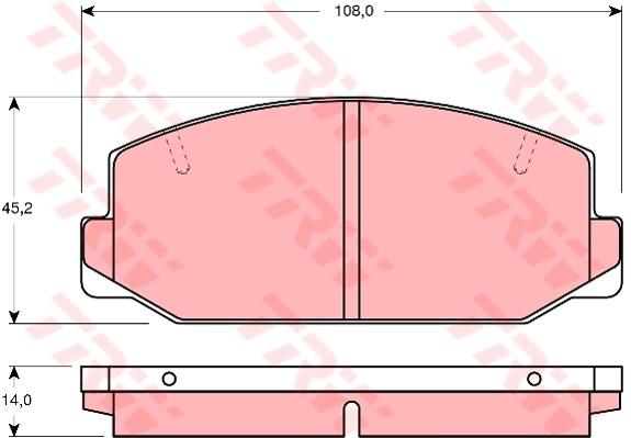 TRW Cotec Brake Pad Set Front GDB179