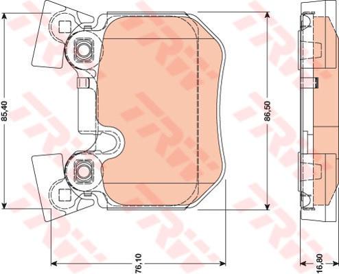 TRW Cotec Brake Pad Set Rear GDB1795