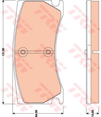 TRW Cotec Brake Pad Set Front GDB1801