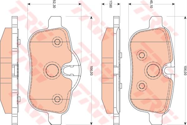 TRW Cotec Brake Pad Set GDB1827
