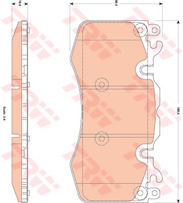 TRW Cotec Brake Pad Set GDB1834