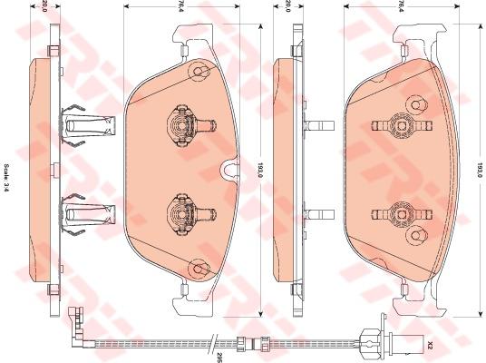 TRW Cotec Brake Pad Set GDB1884