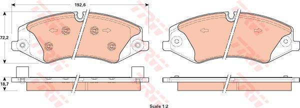 TRW Cotec Brake Pad Set GDB1898