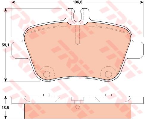 TRW Cotec Brake Pad Set Rear GDB1920