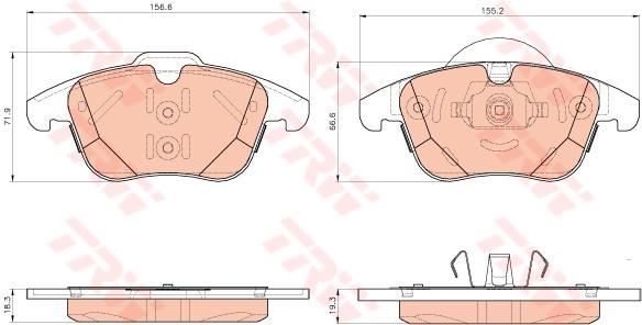TRW Cotec Brake Pad Set GDB1925