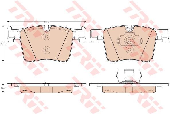 TRW Cotec Brake Pad Set Front GDB1942